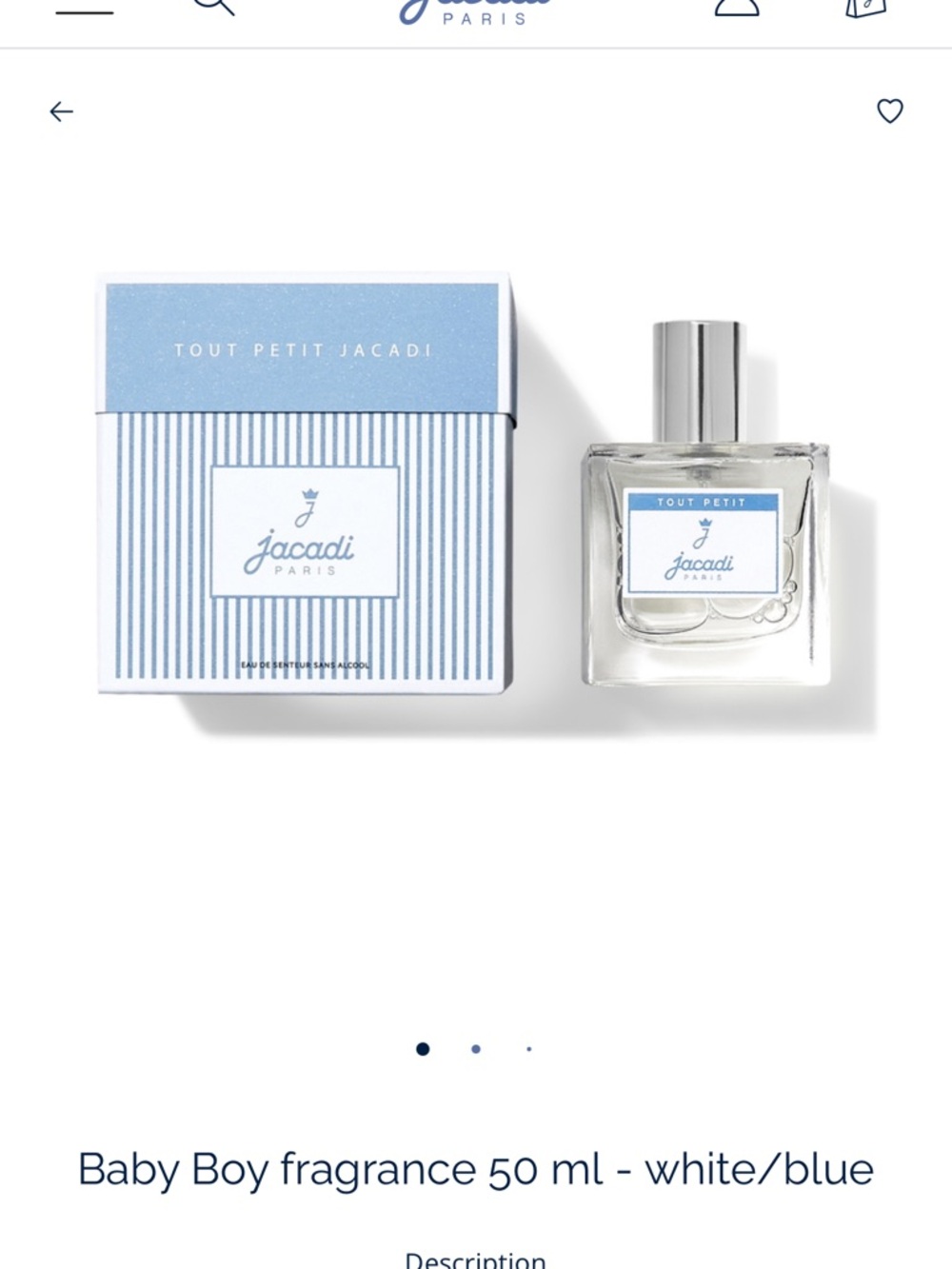 Jacadi Baby Eau de Toilette - White